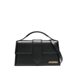 B-16. Jacquemus Le Grand Bambino Leather Crossbody Bag Black